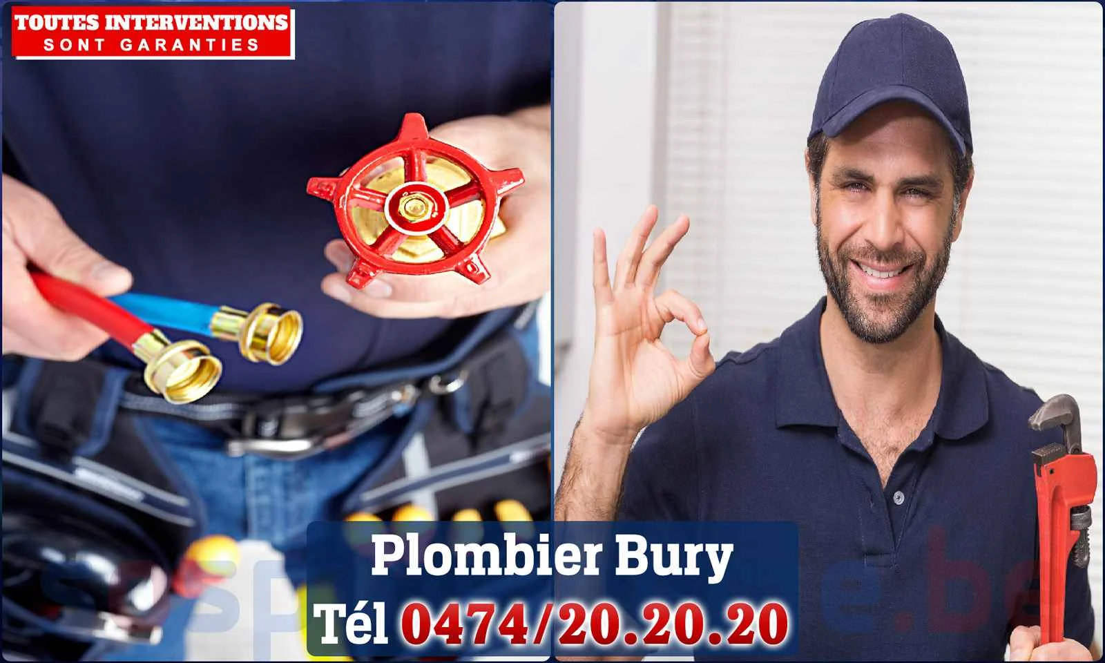 SOS Plomberie - Plombier Bury pour installation et
                    réparation