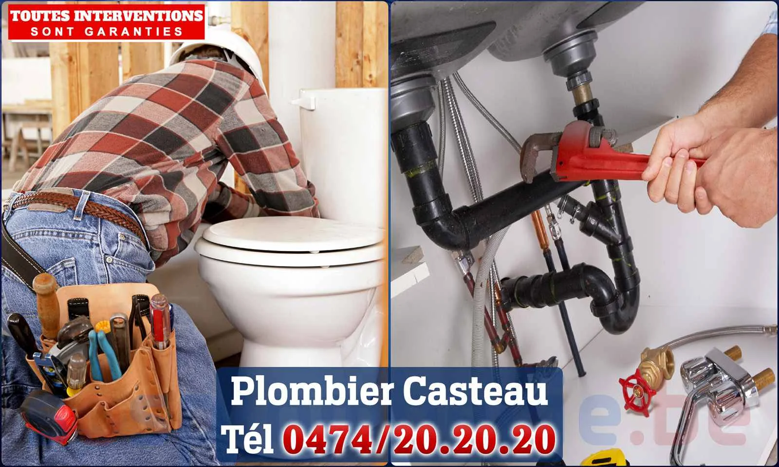 SOS Plomberie - Plombier Casteau pour installation et
                    réparation