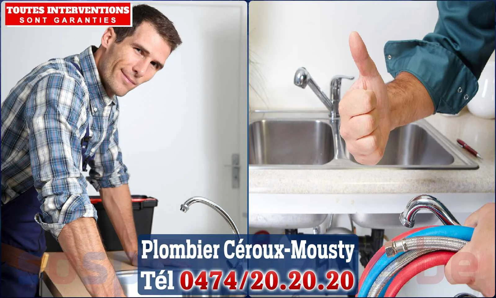 SOS Plomberie - Plombier Céroux-Mousty pour installation et
                    réparation