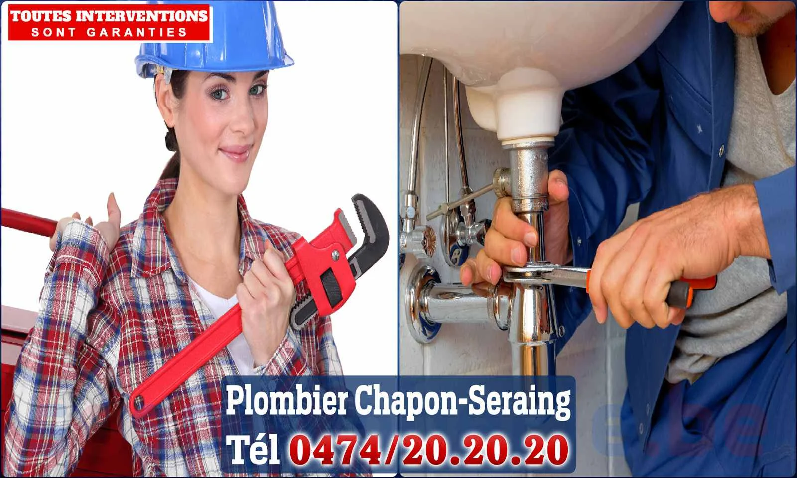 SOS Plomberie - Plombier Chapon-Seraing pour installation et
                    réparation