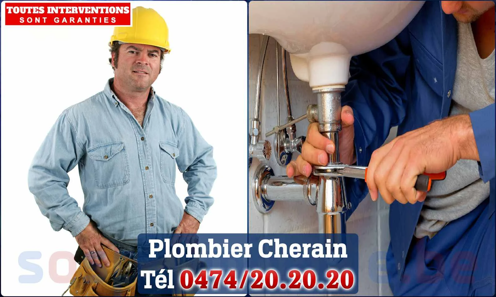 SOS Plomberie - Plombier Cherain pour installation et
                    réparation
