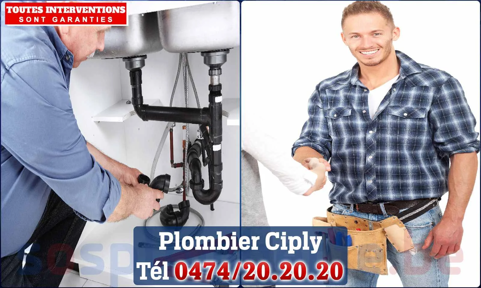 SOS Plomberie - Plombier Ciply pour installation et
                    réparation