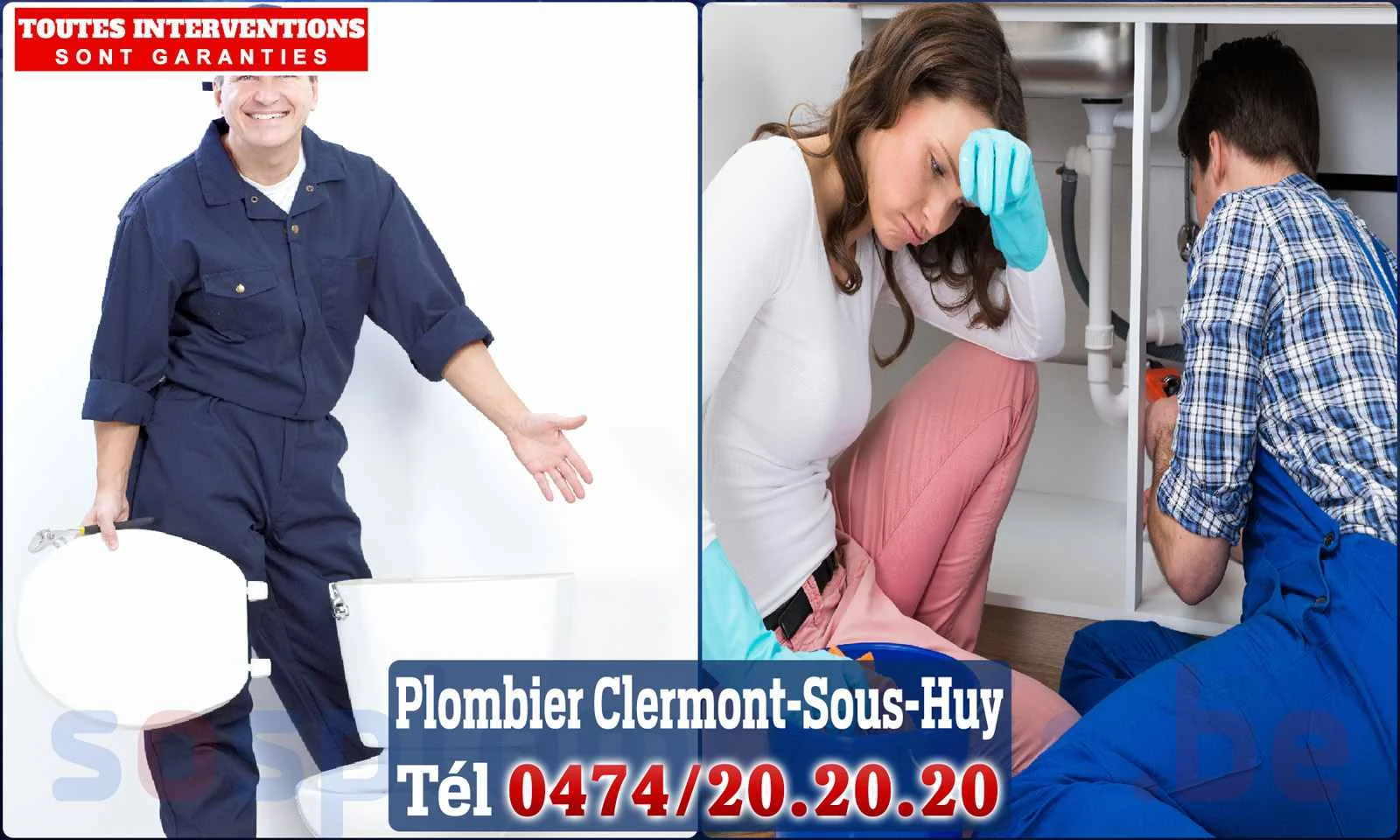 SOS Plomberie - Plombier Clermont-sous-Huy pour installation et
                    réparation