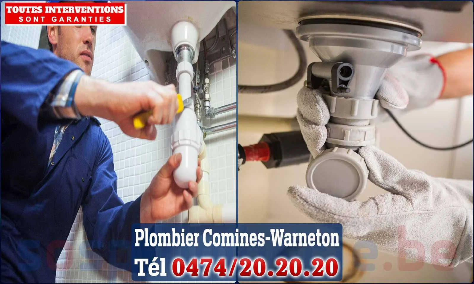 SOS Plomberie - Plombier Comines-Warneton pour installation et réparation