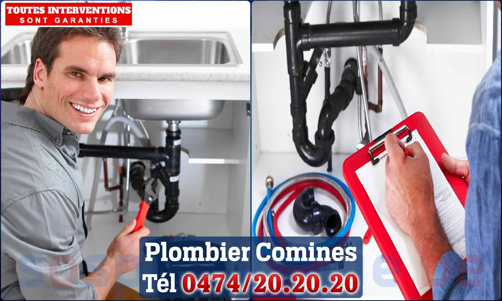 SOS Plomberie - Plombier Comines pour installation et
                    réparation