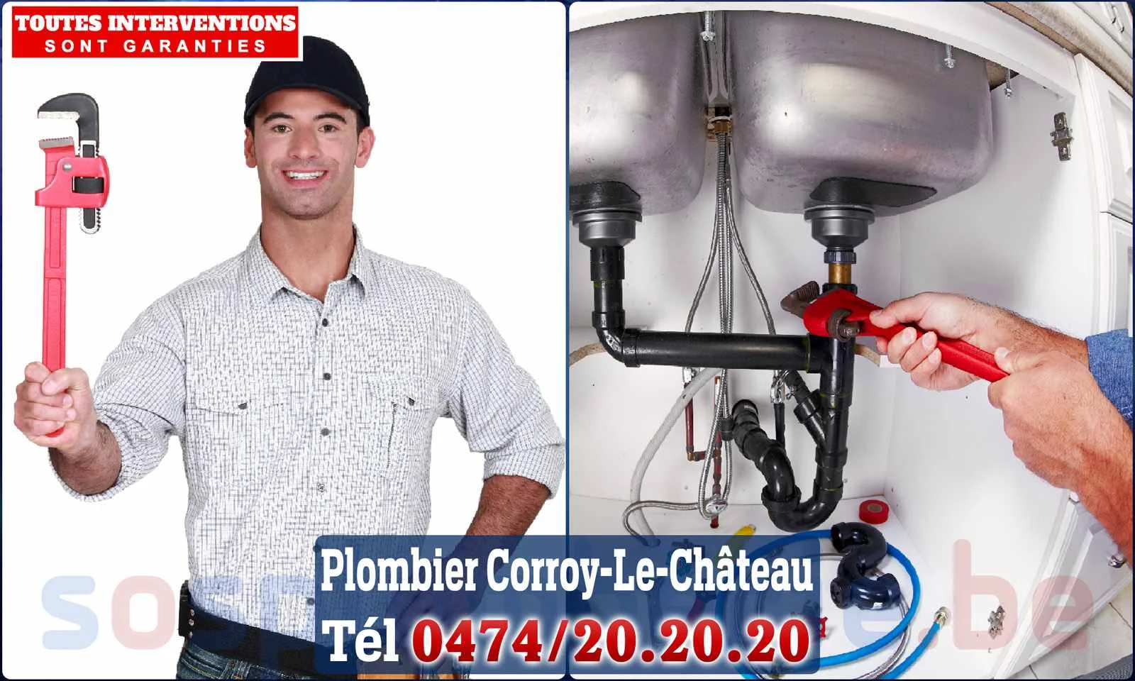 SOS Plomberie - Plombier Corroy-le-Château pour installation et
                    réparation