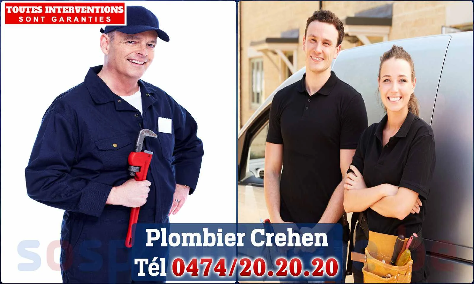 SOS Plomberie - Plombier Crehen pour installation et
                    réparation