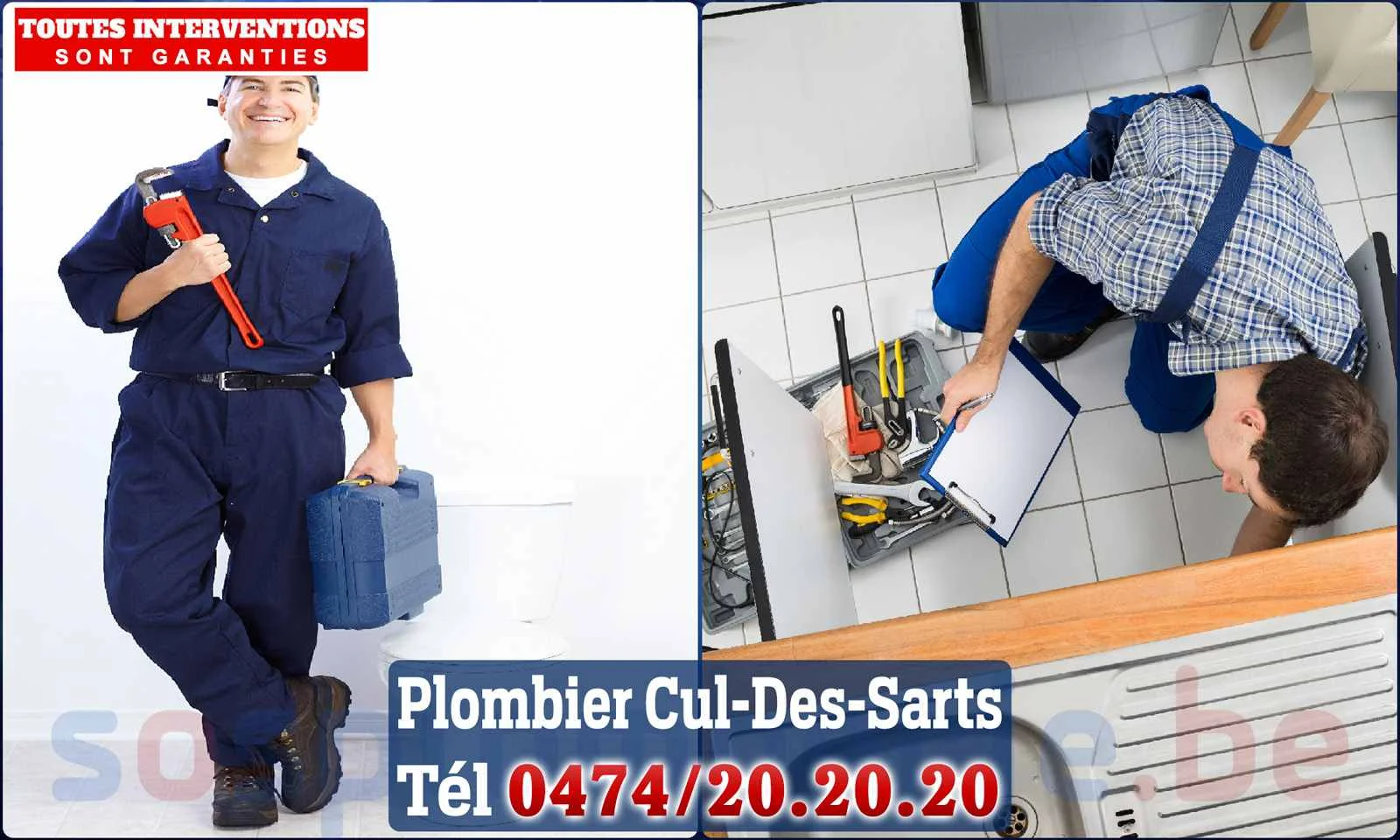 SOS Plomberie - Plombier Cul-des-Sarts pour installation et
                    réparation