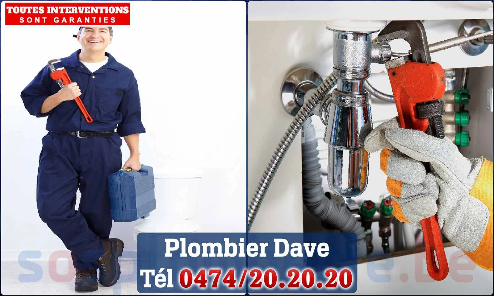 SOS Plomberie - Plombier Dave pour installation et
                    réparation