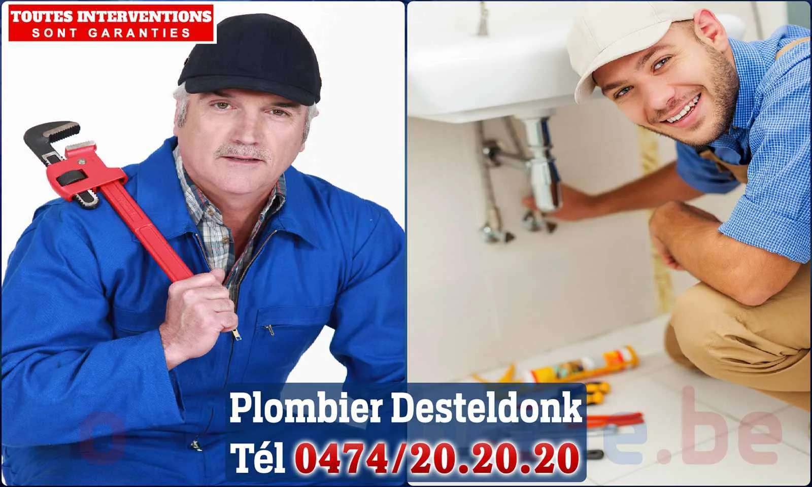 SOS Plomberie - Plombier Desteldonk pour installation et
                    réparation