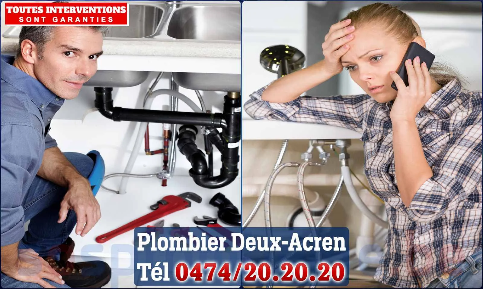 SOS Plomberie - Plombier Deux-Acren pour installation et
                    réparation