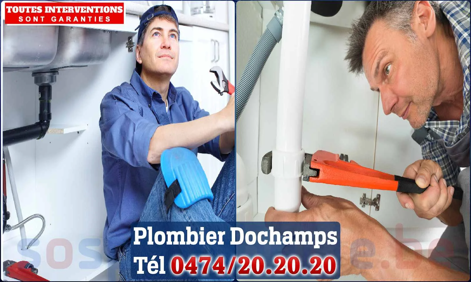 SOS Plomberie - Plombier Dochamps pour installation et
                    réparation