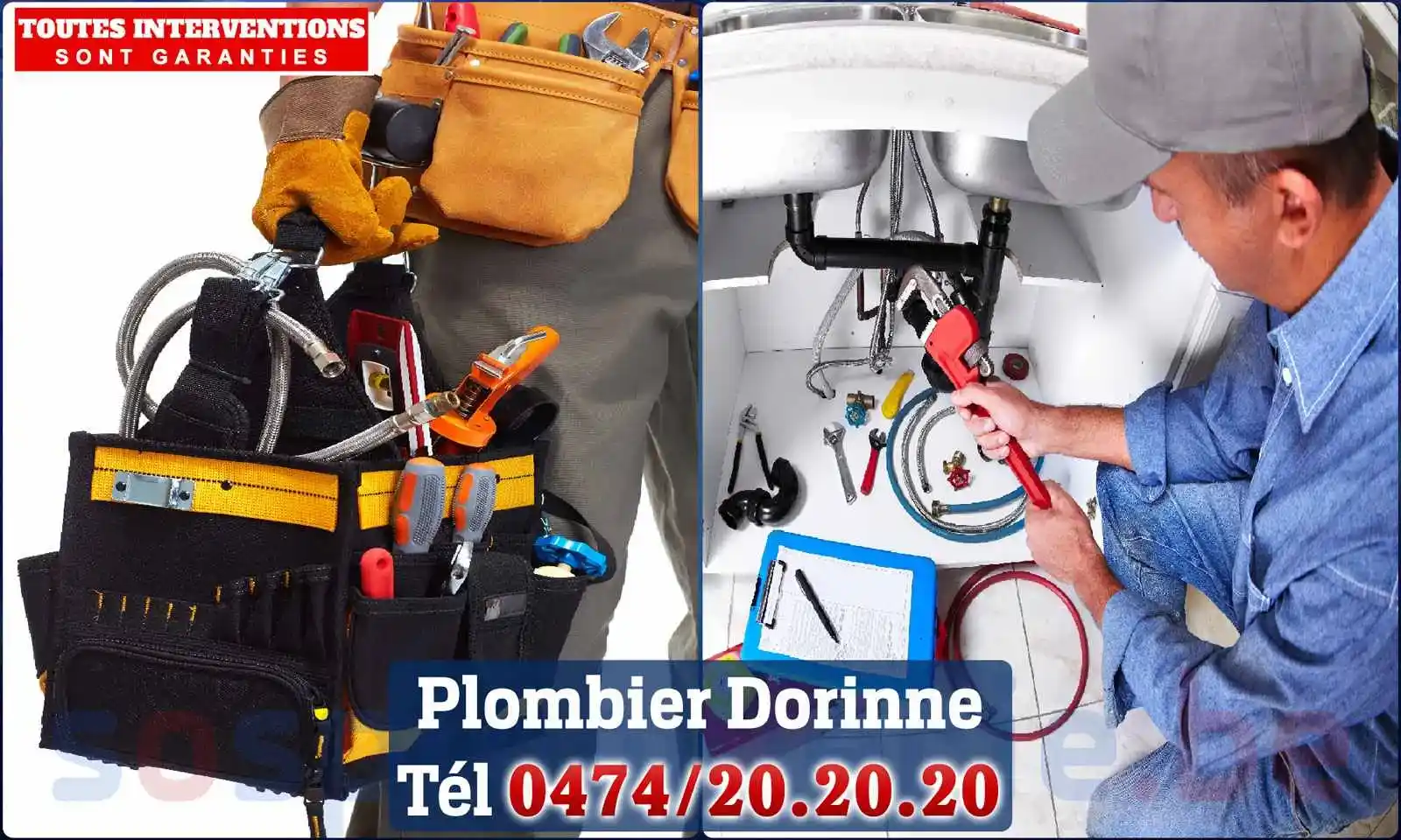 SOS Plomberie - Plombier Dorinne pour installation et
                    réparation