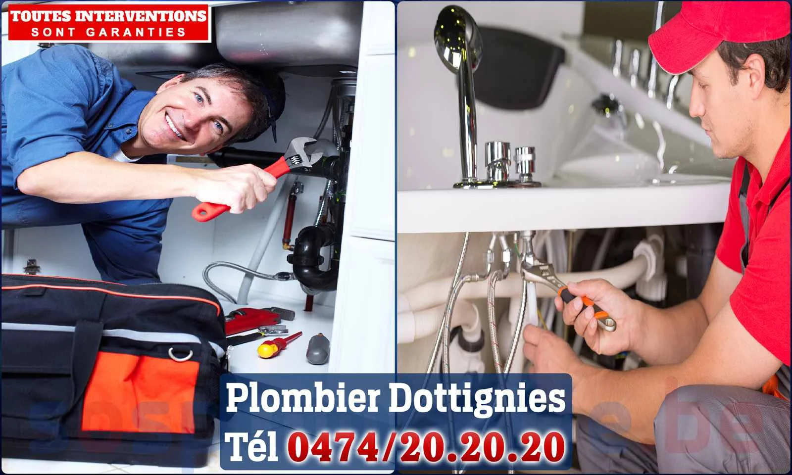 SOS Plomberie - Plombier Dottignies pour installation et
                    réparation