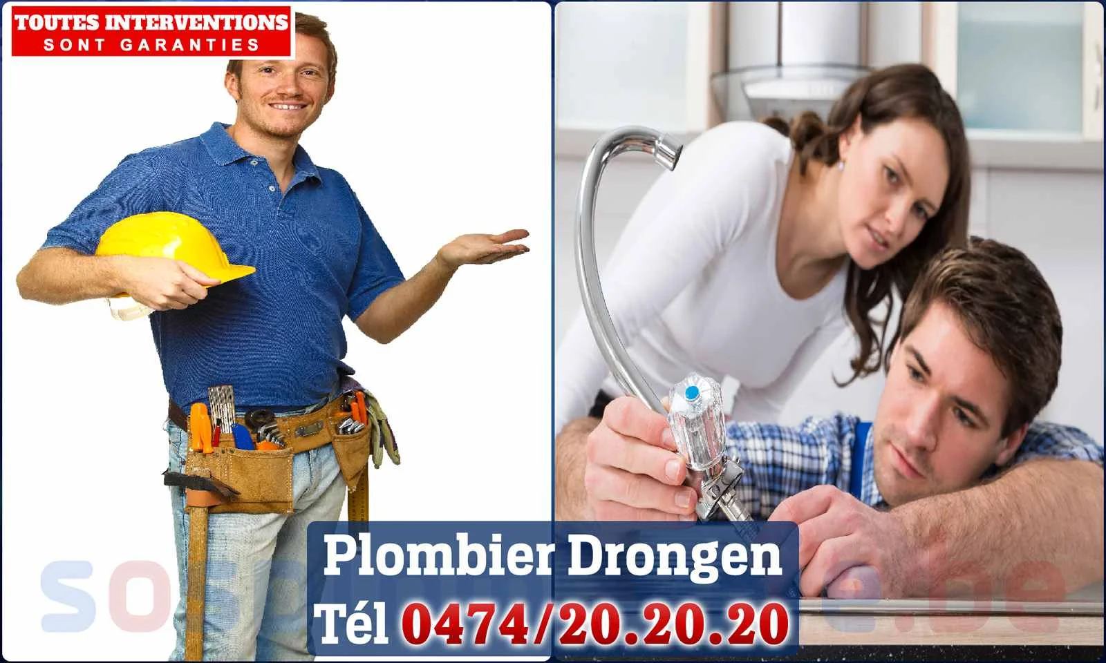 SOS Plomberie - Plombier Drongen pour installation et
                    réparation