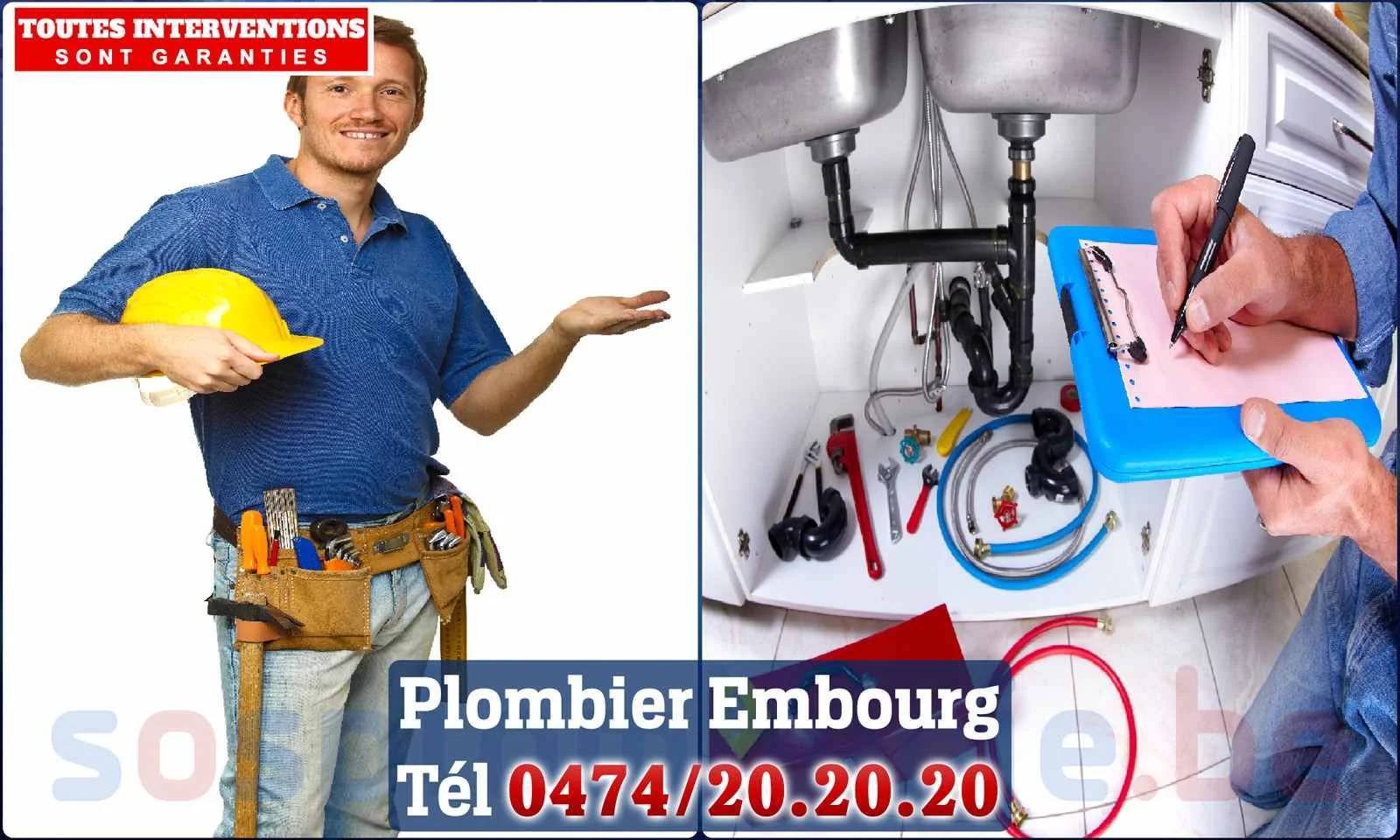 SOS Plomberie - Plombier Embourg pour installation et
                    réparation