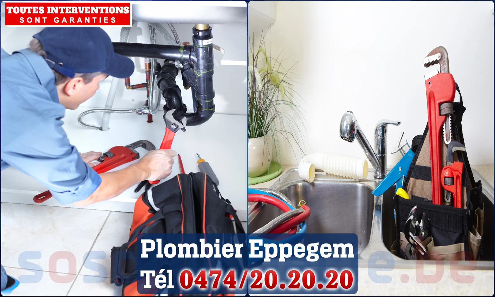 SOS Plomberie - Plombier Eppegem pour installation et
                    réparation