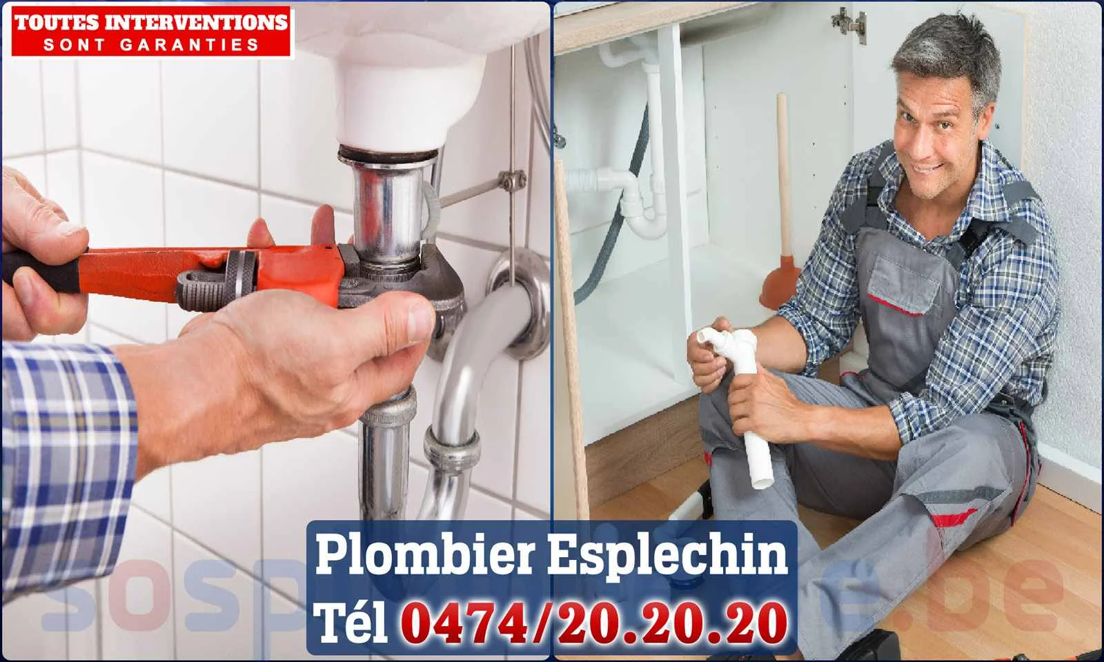 SOS Plomberie - Plombier Esplechin pour installation et
                    réparation