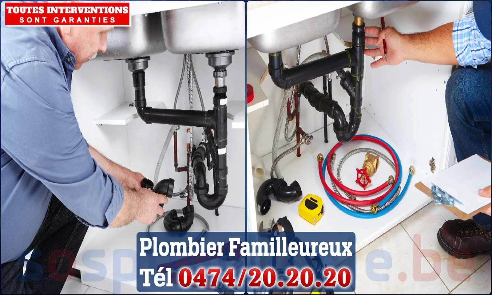 SOS Plomberie - Plombier Familleureux pour installation et
                    réparation