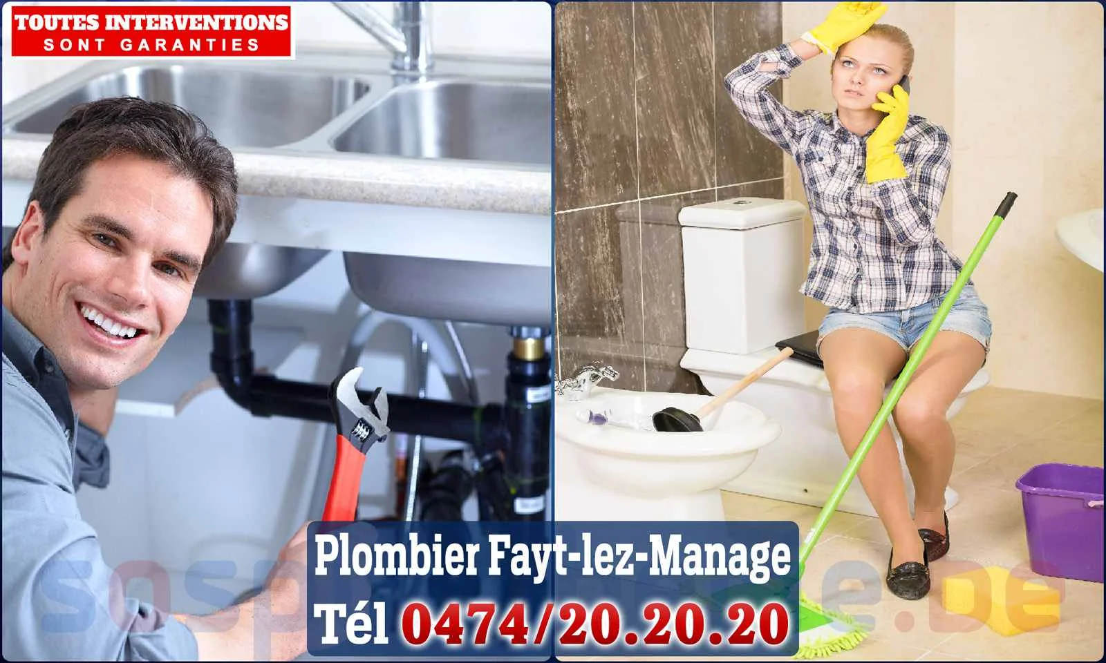 SOS Plomberie - Plombier Fayt-lez-Manage pour installation et
                    réparation