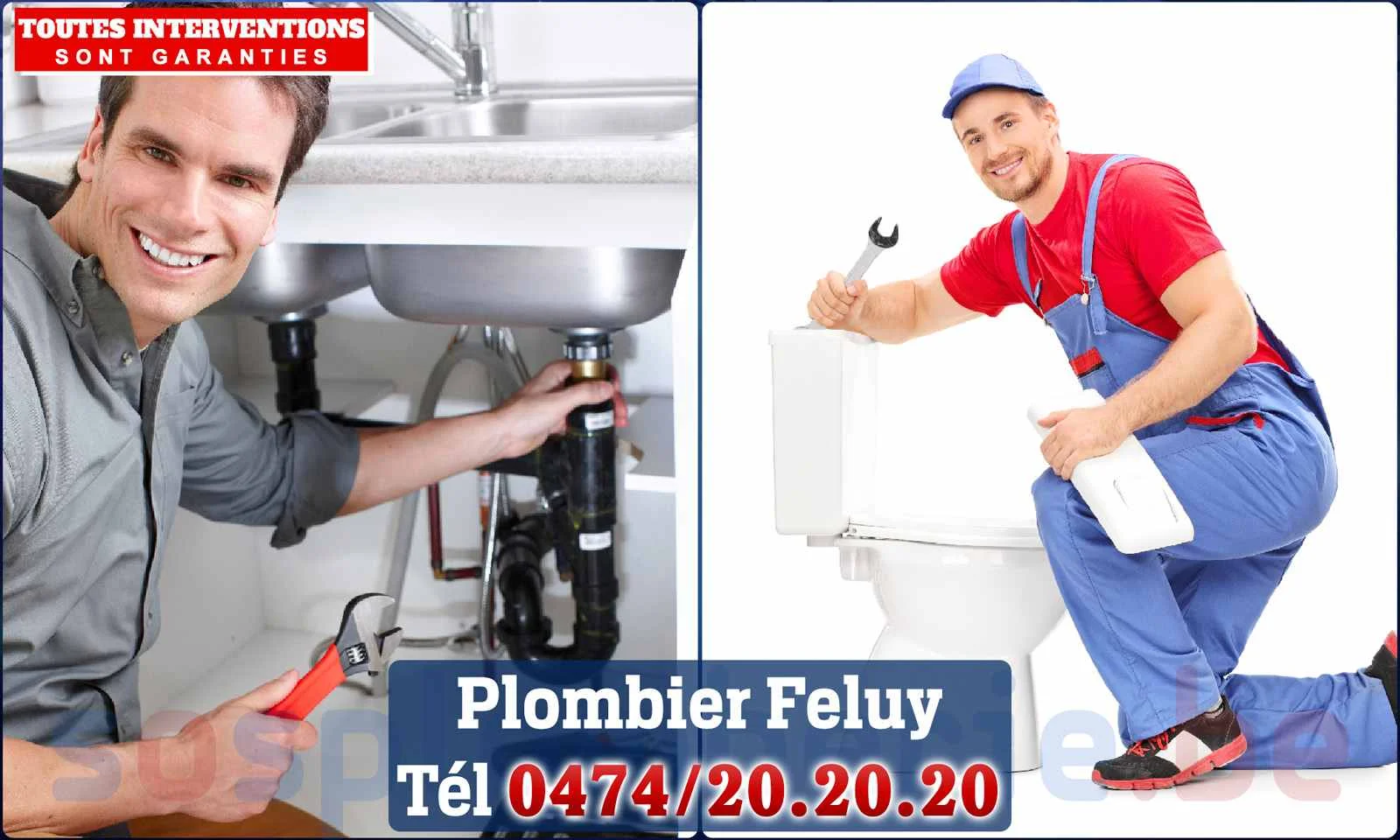 SOS Plomberie - Plombier Feluy pour installation et
                    réparation