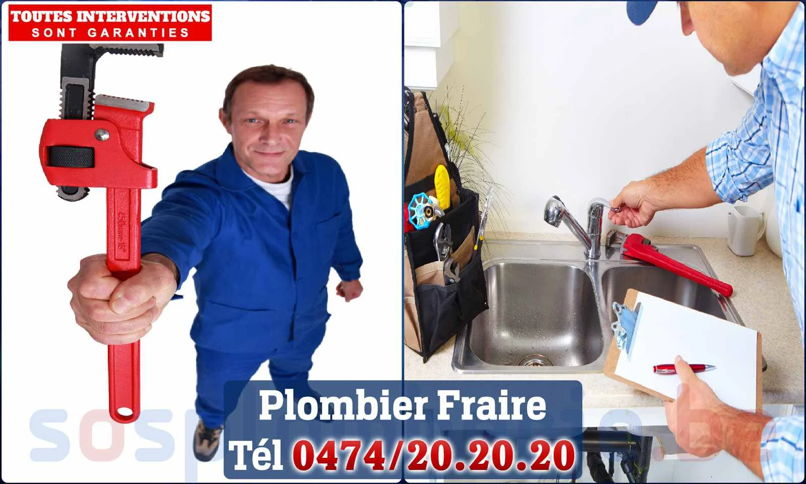 SOS Plomberie - Plombier Fraire pour installation et
                    réparation