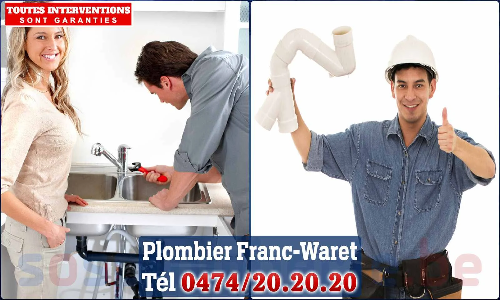 SOS Plomberie - Plombier Franc-Waret pour installation et
                    réparation