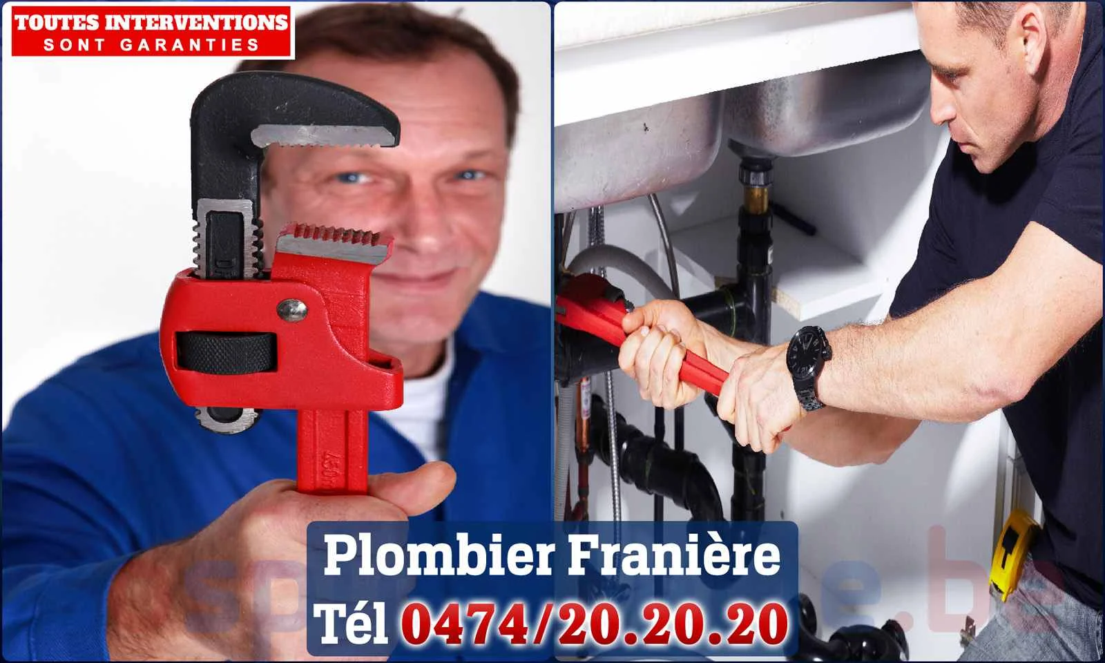 SOS Plomberie - Plombier Franière pour installation et
                    réparation