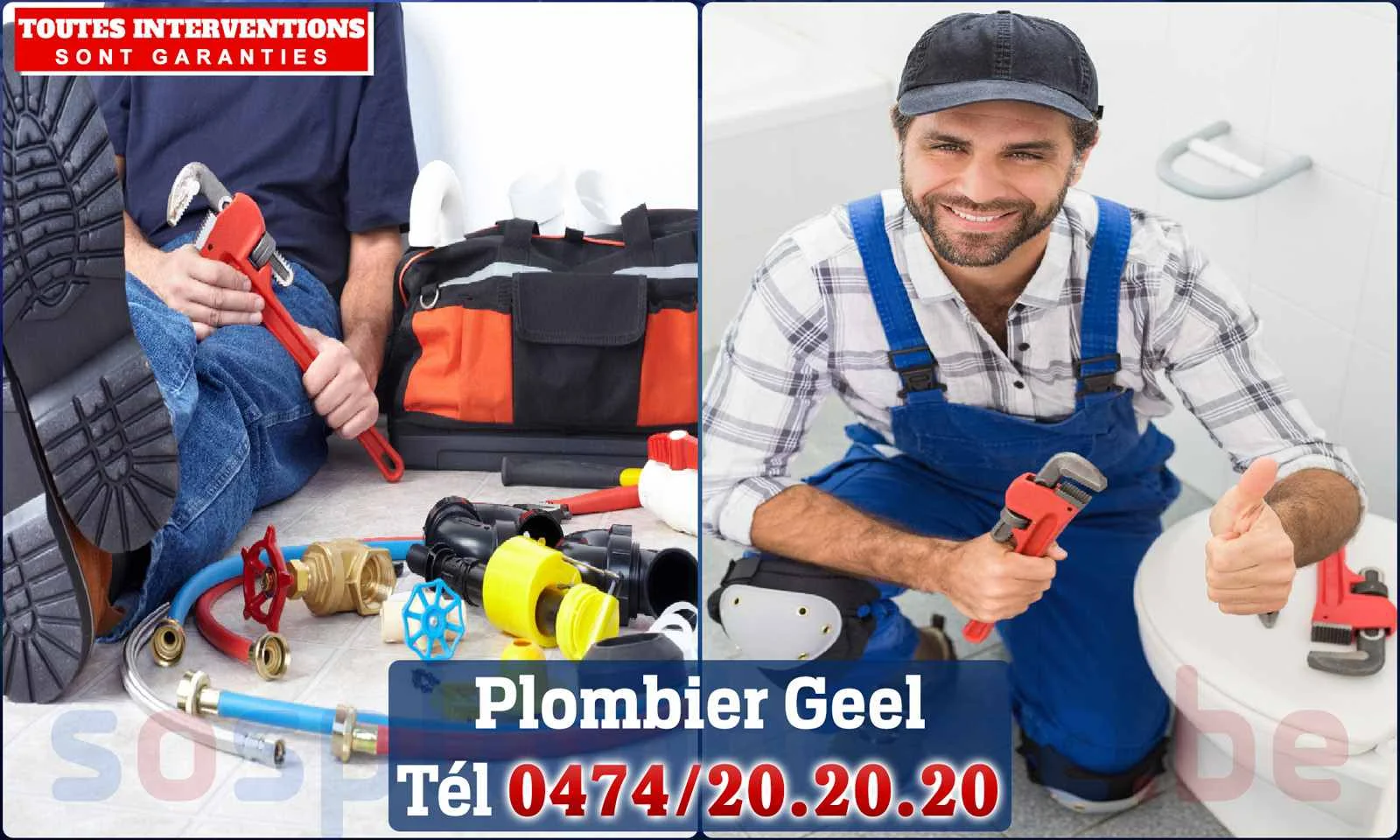 SOS Plomberie - Plombier Geel pour installation et réparation