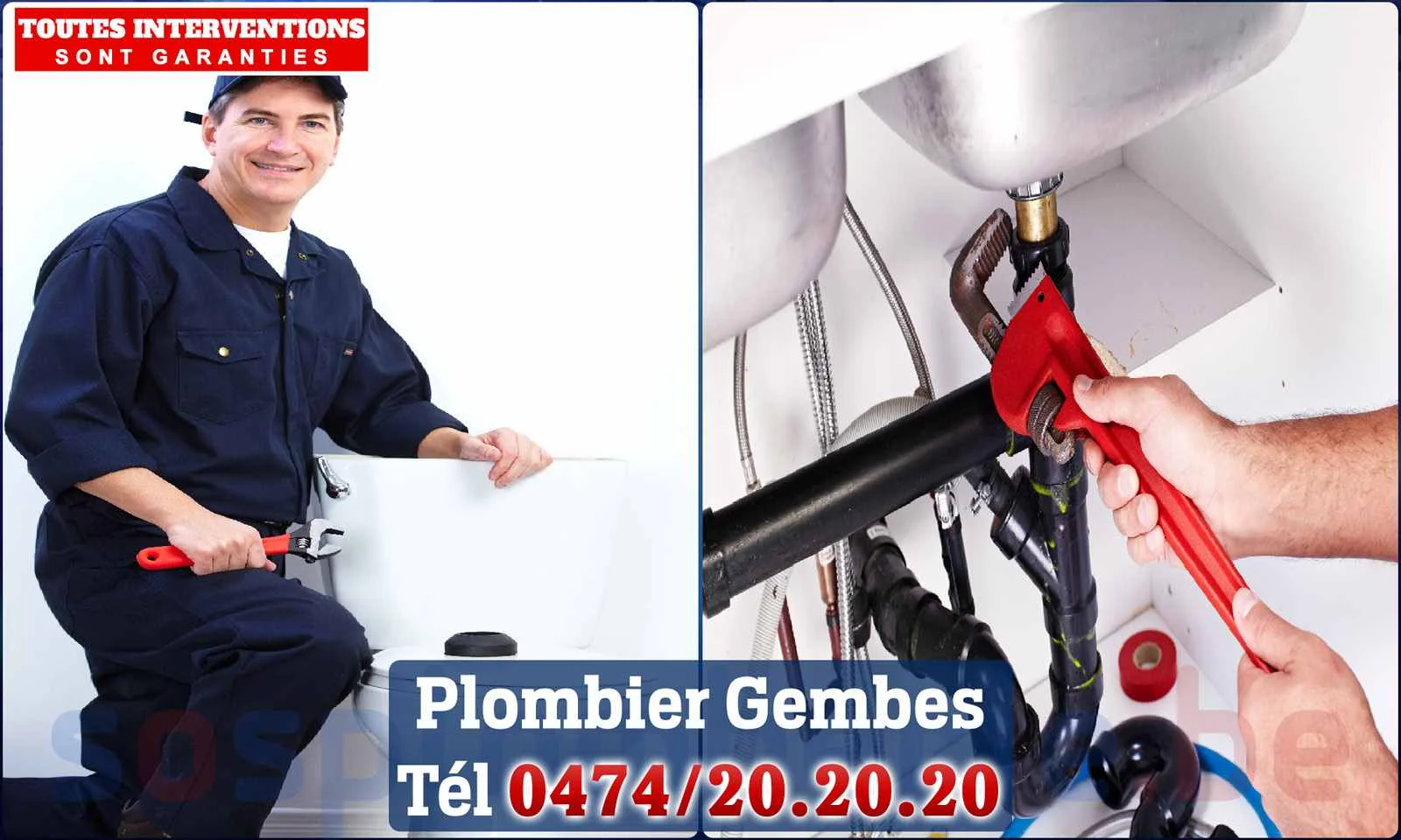 SOS Plomberie - Plombier Gembes pour installation et
                    réparation