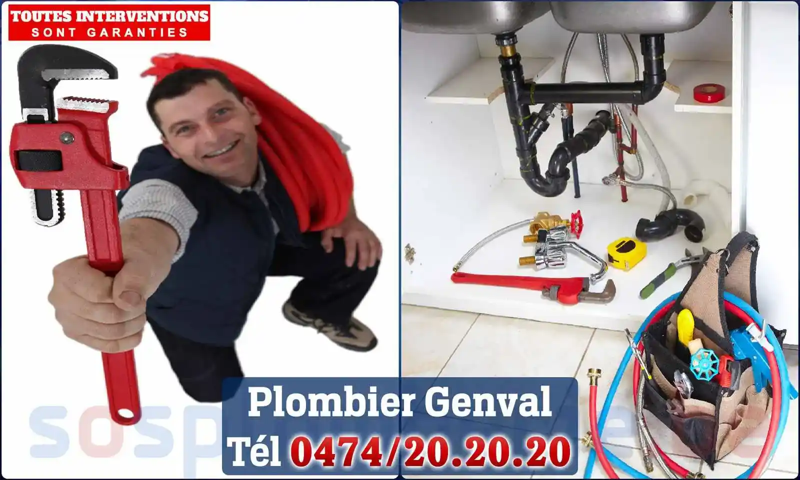 SOS Plomberie - Plombier Genval pour installation et
                    réparation