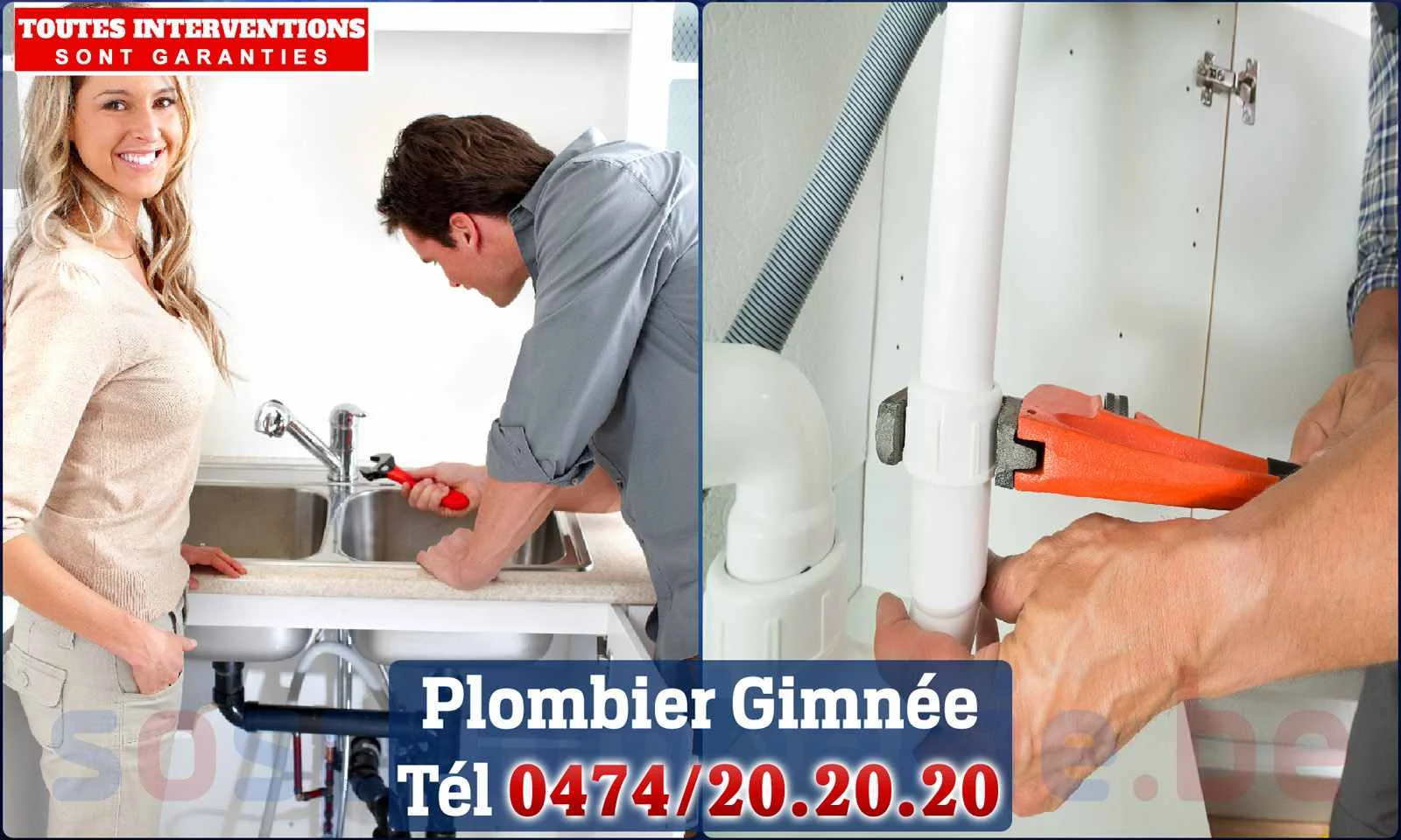 SOS Plomberie - Plombier Gimnée pour installation et
                    réparation