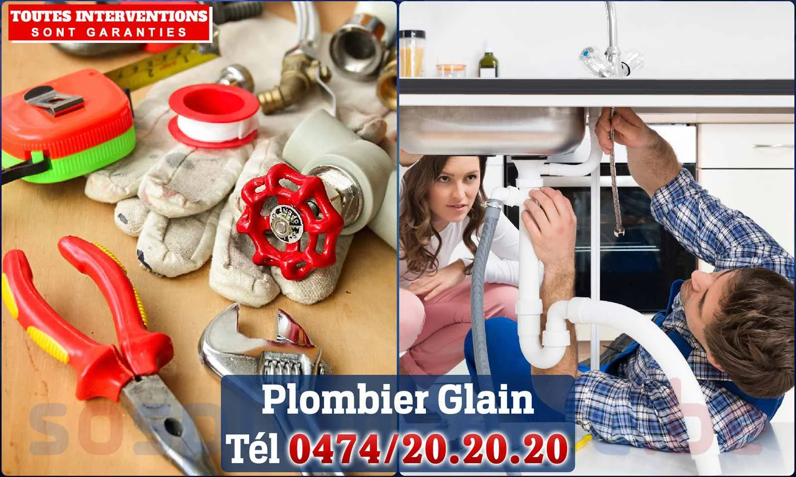 SOS Plomberie - Plombier Glain pour installation et
                    réparation