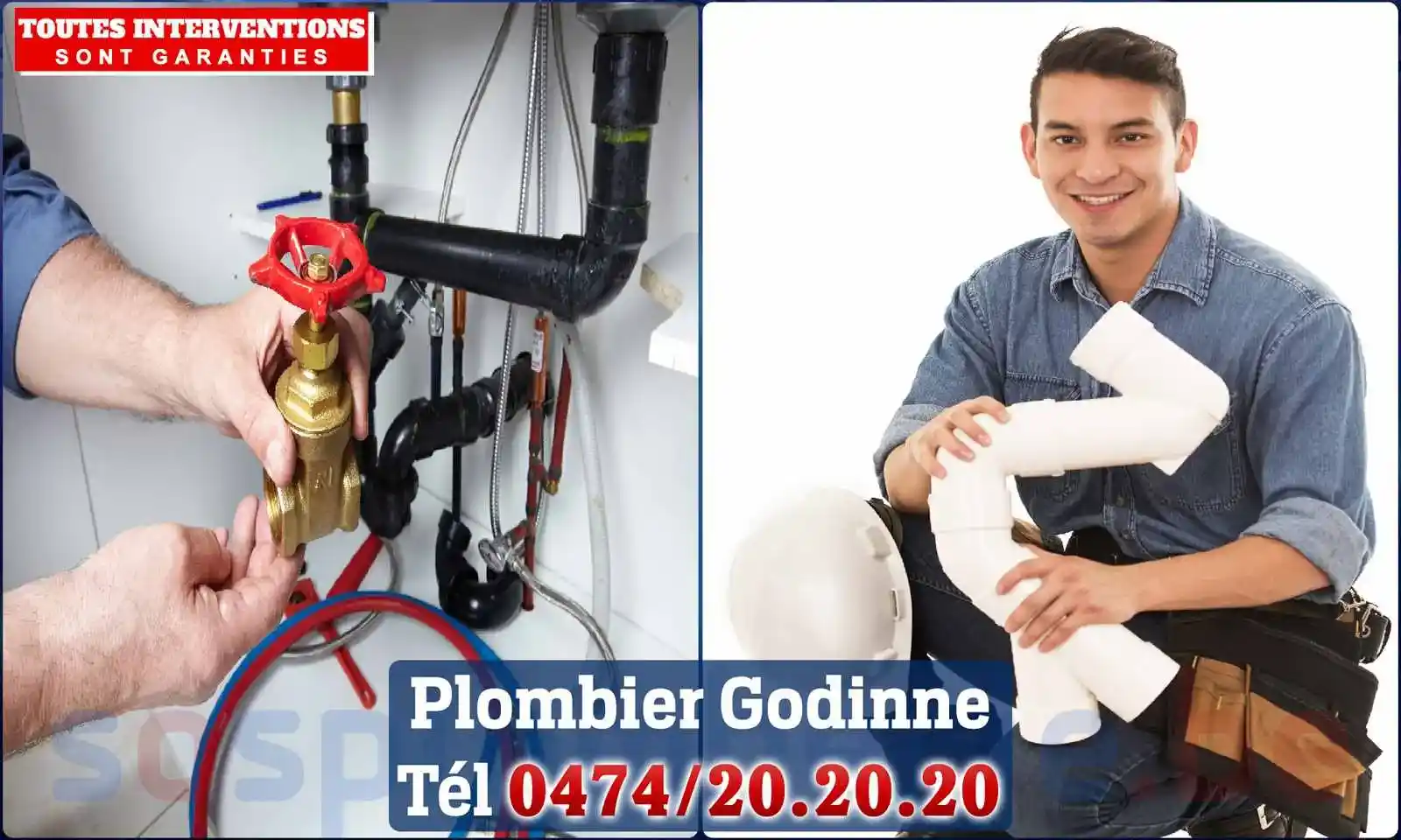 SOS Plomberie - Plombier Godinne pour installation et
                    réparation