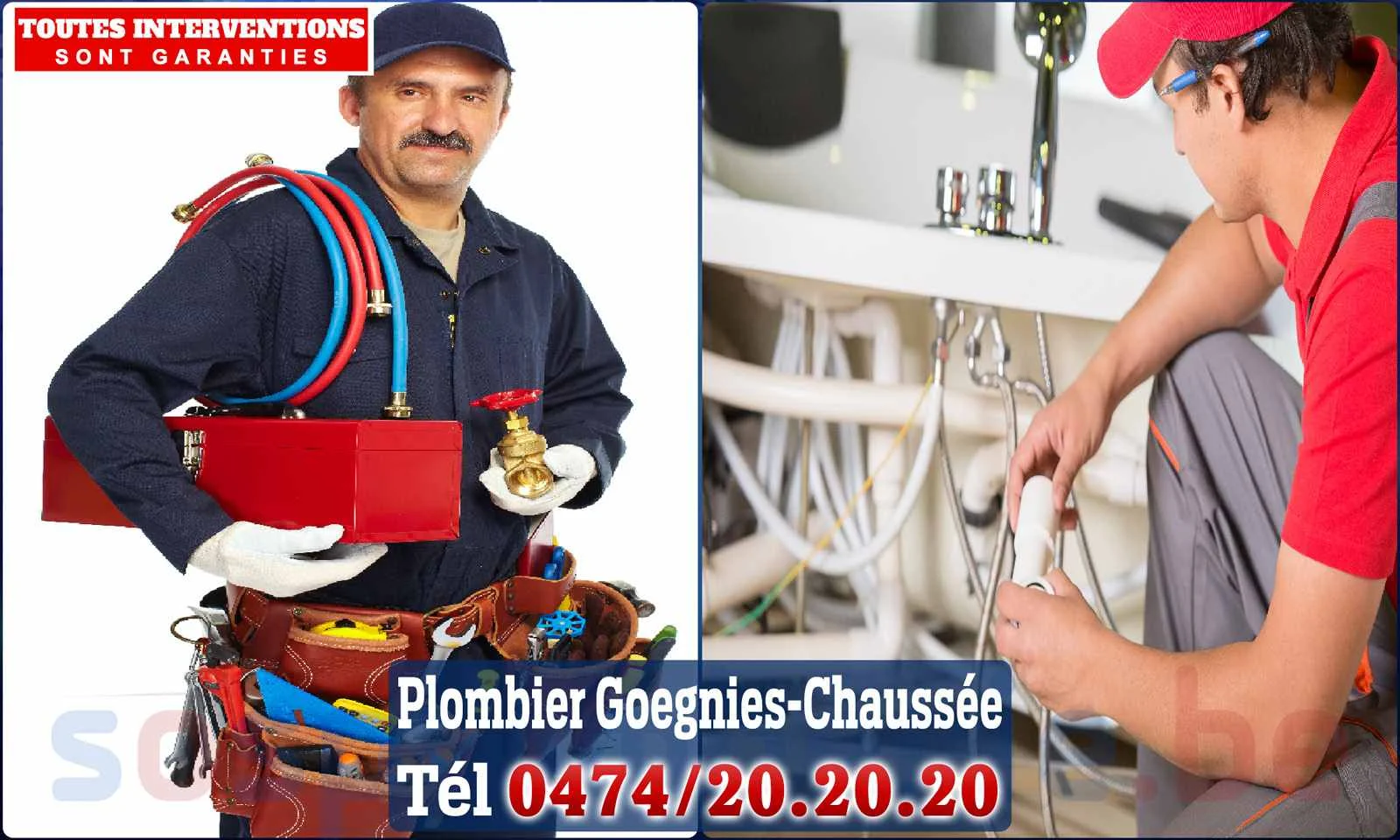 SOS Plomberie - Plombier Goegnies-Chaussée pour installation et
                    réparation