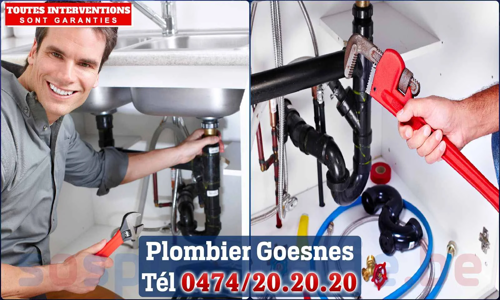 SOS Plomberie - Plombier Goesnes pour installation et
                    réparation