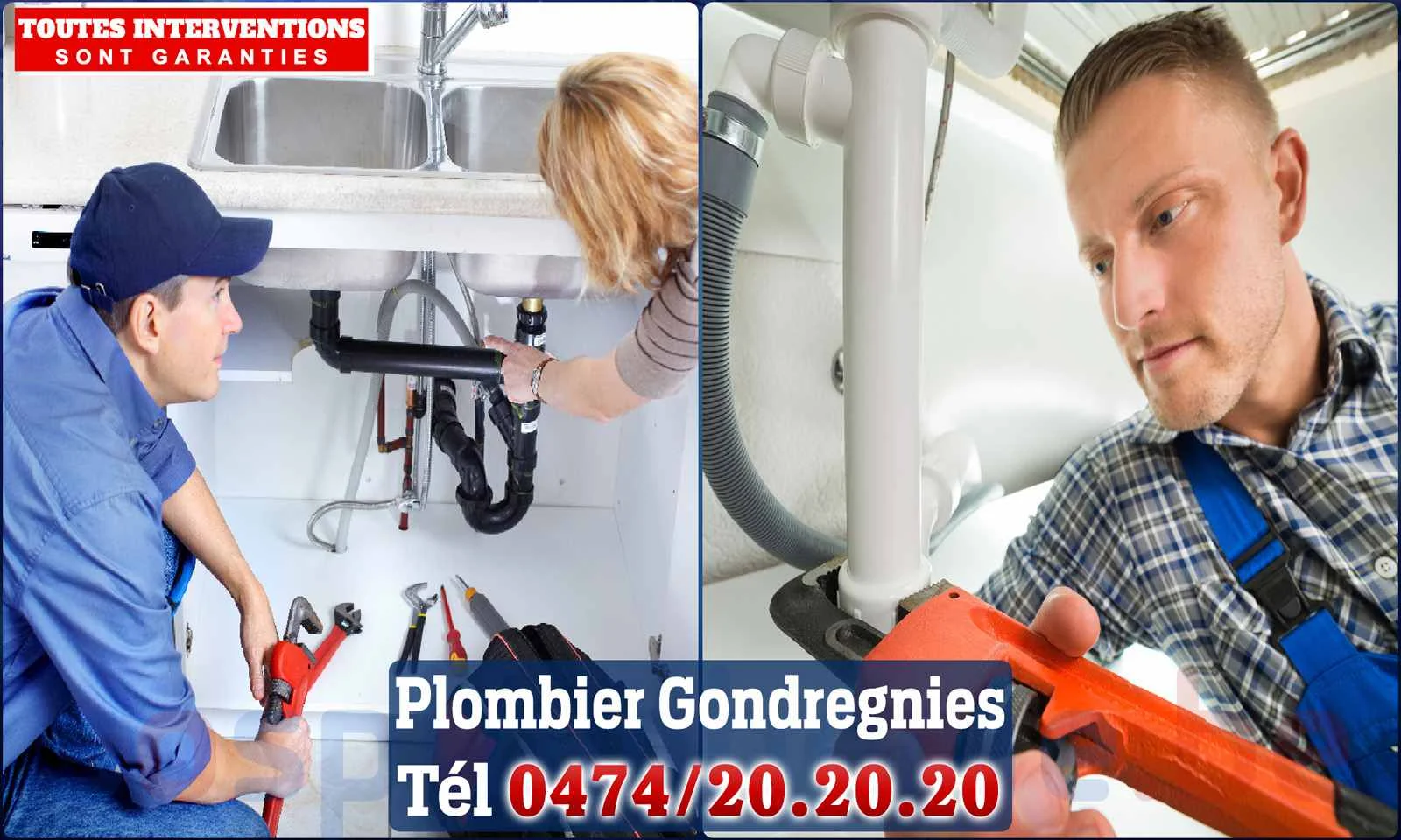 SOS Plomberie - Plombier Gondregnies pour installation et
                    réparation