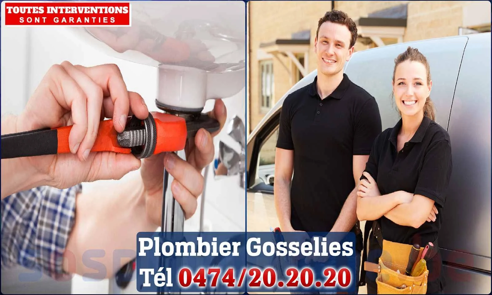 SOS Plomberie - Plombier Gosselies pour installation et
                    réparation