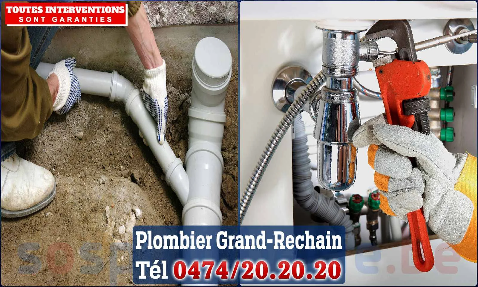 SOS Plomberie - Plombier Grand-Rechain pour installation et
                    réparation