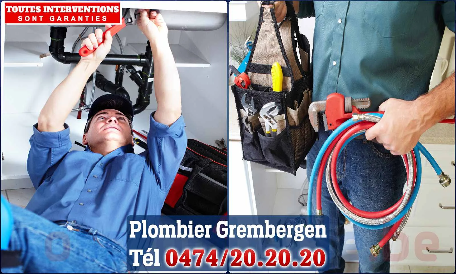 SOS Plomberie - Plombier Grembergen pour installation et
                    réparation