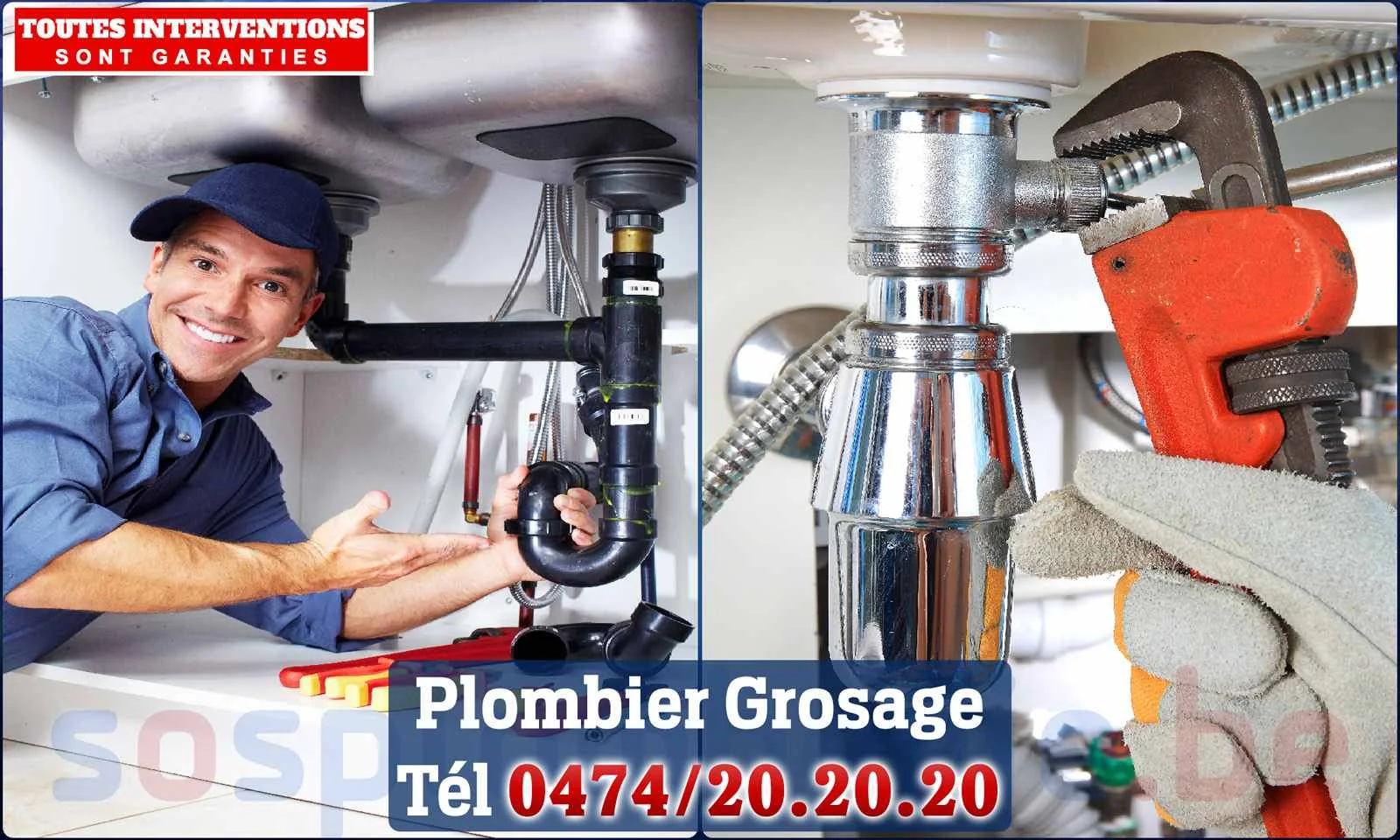 SOS Plomberie - Plombier Grosage pour installation et
                    réparation