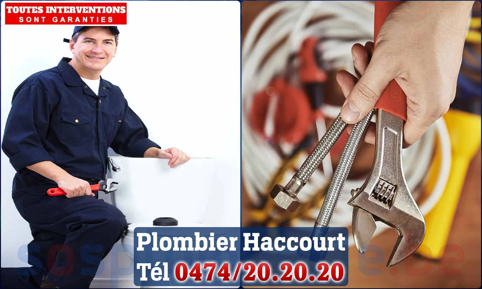 SOS Plomberie - Plombier Haccourt pour installation et
                    réparation