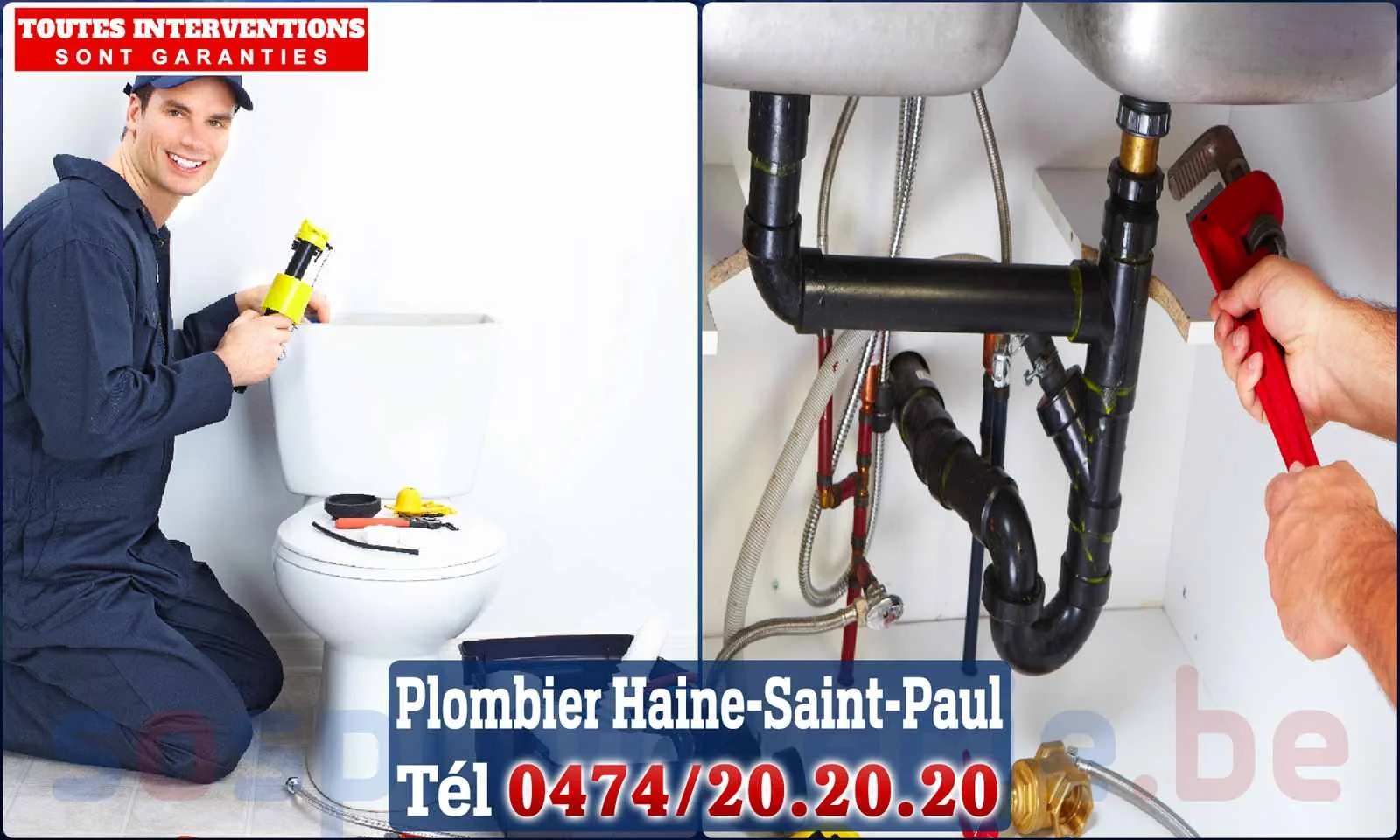 SOS Plomberie - Plombier Haine-Saint-Paul pour installation et
                    réparation