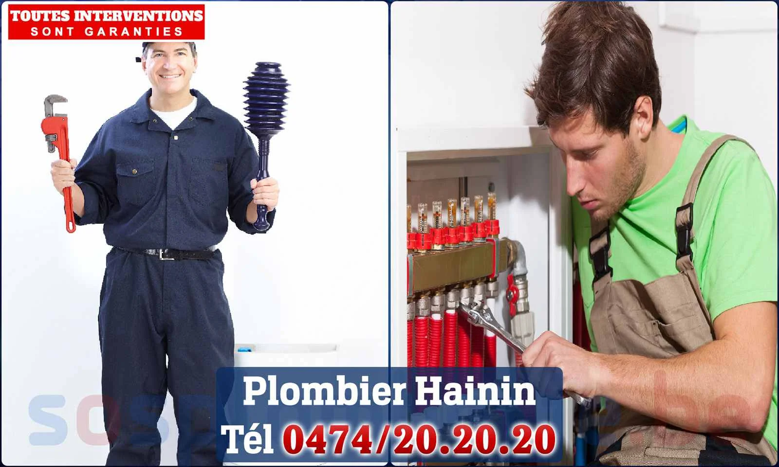 SOS Plomberie - Plombier Hainin pour installation et
                    réparation