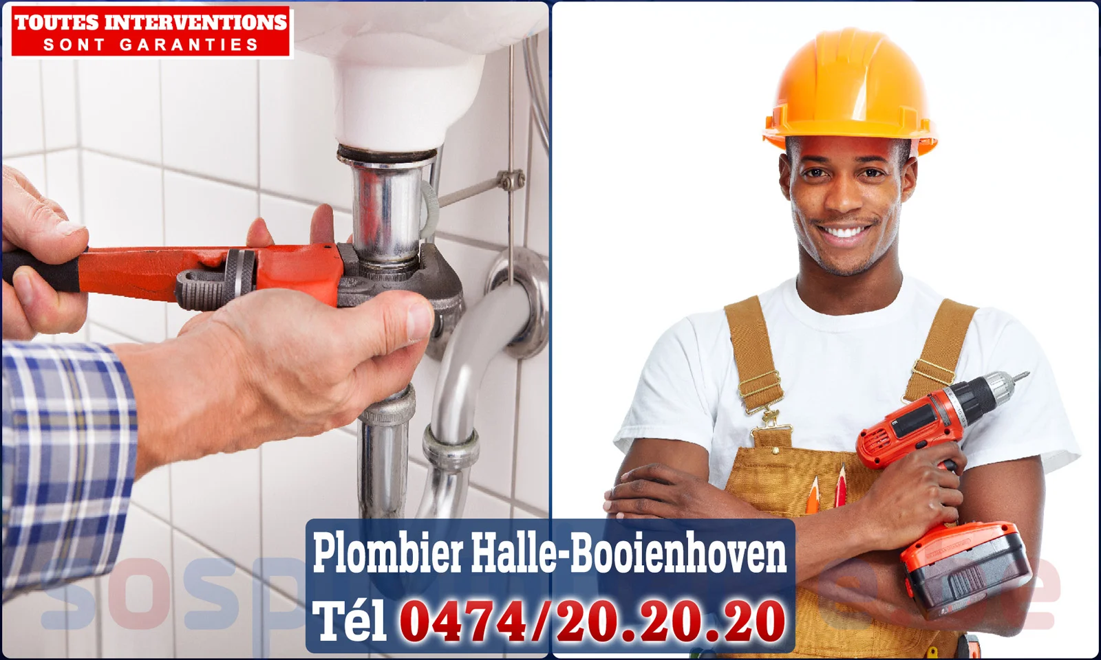 SOS Plomberie - Plombier Halle-Booienhoven pour installation et
                    réparation