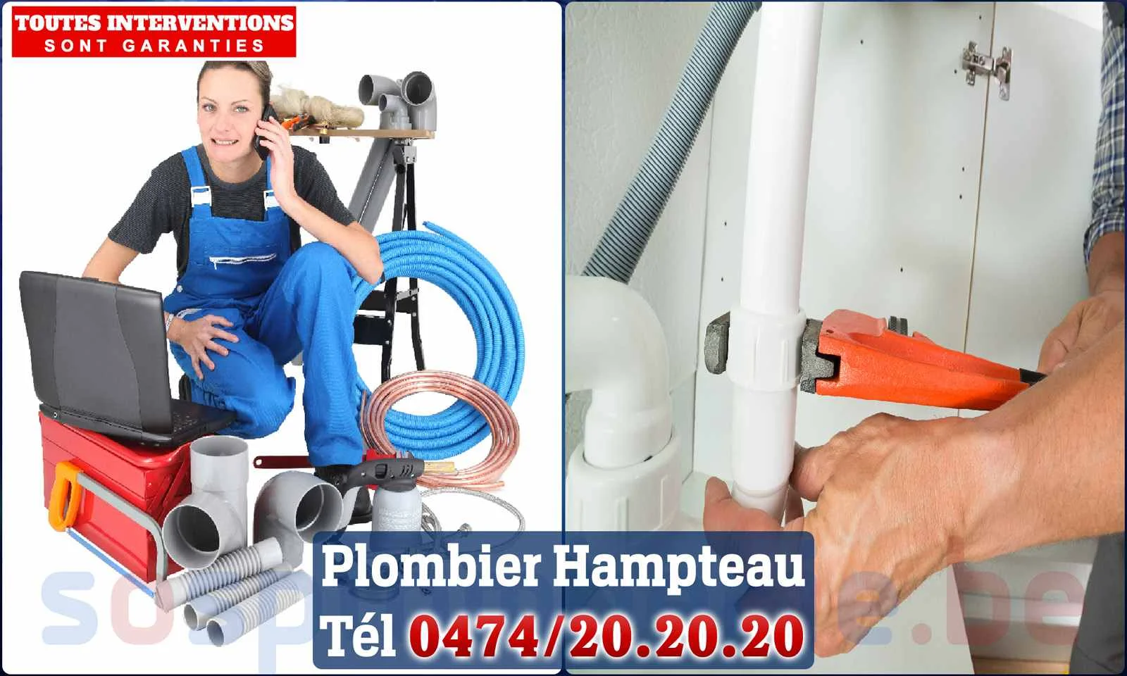 SOS Plomberie - Plombier Hampteau pour installation et
                    réparation