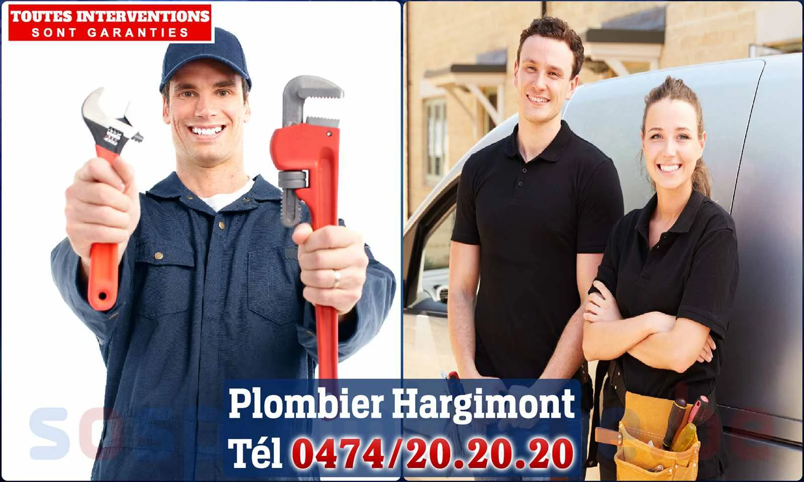 SOS Plomberie - Plombier Hargimont pour installation et
                    réparation
