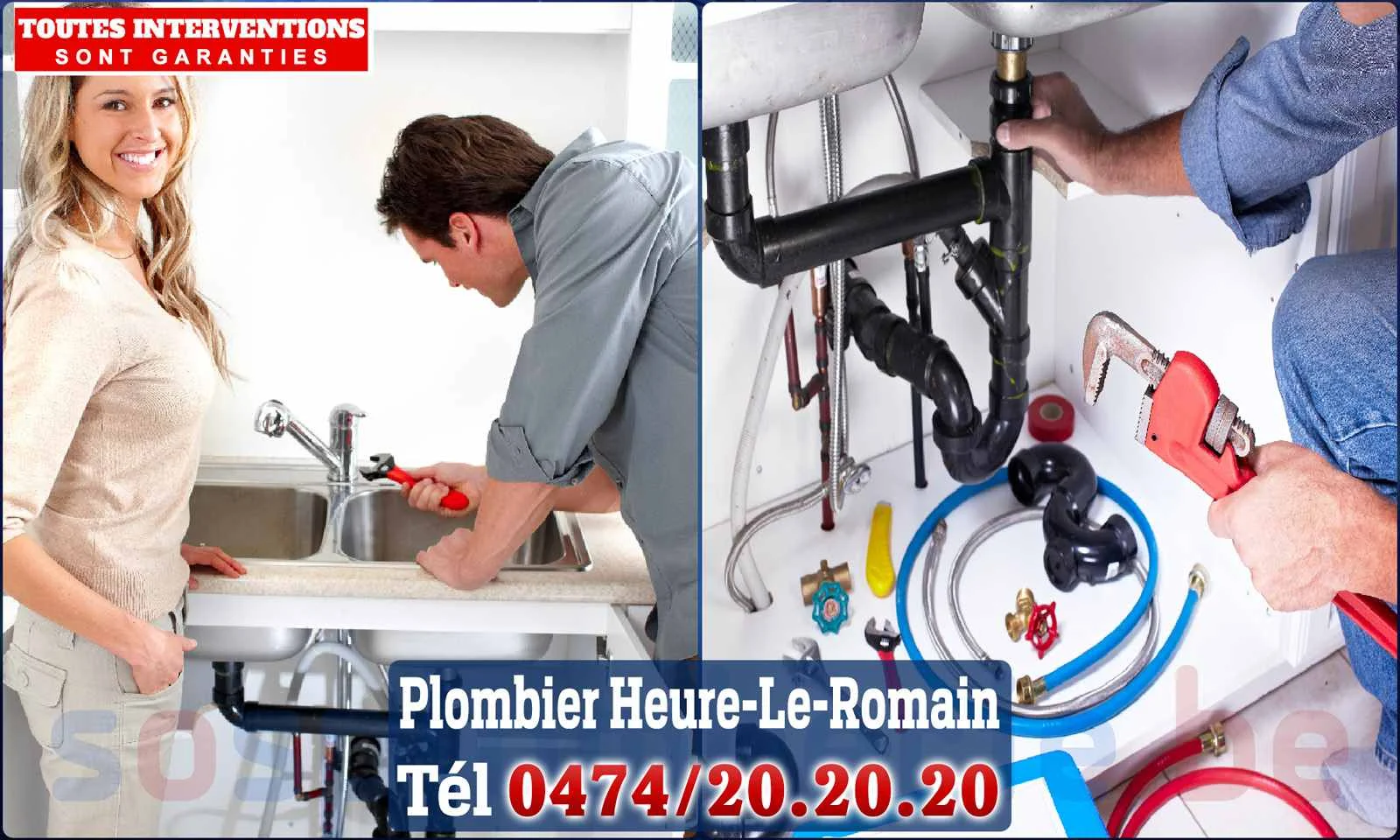 SOS Plomberie - Plombier Heure-le-Romain pour installation et
                    réparation