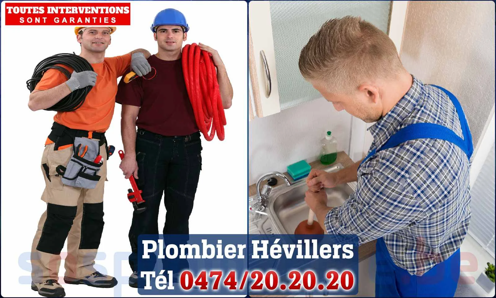 SOS Plomberie - Plombier Hévillers pour installation et
                    réparation