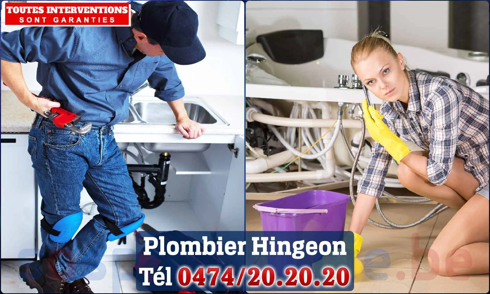 SOS Plomberie - Plombier Hingeon pour installation et
                    réparation